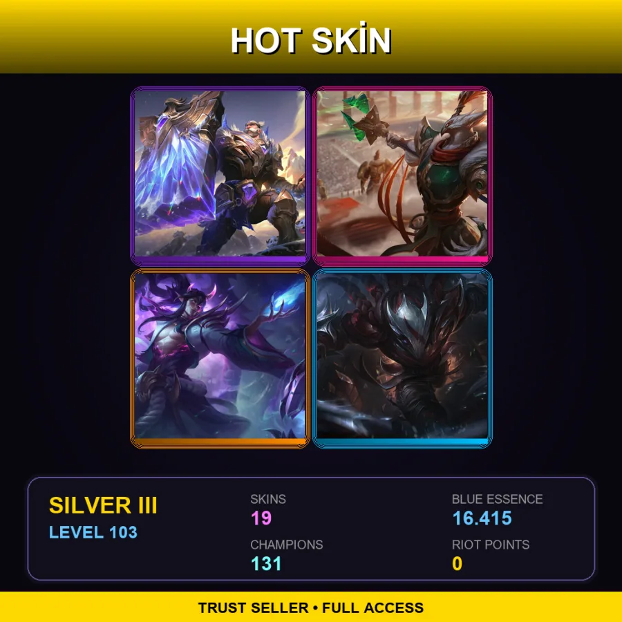 VN | Lv103 | Silver III | 19 Skin | 131 Champ