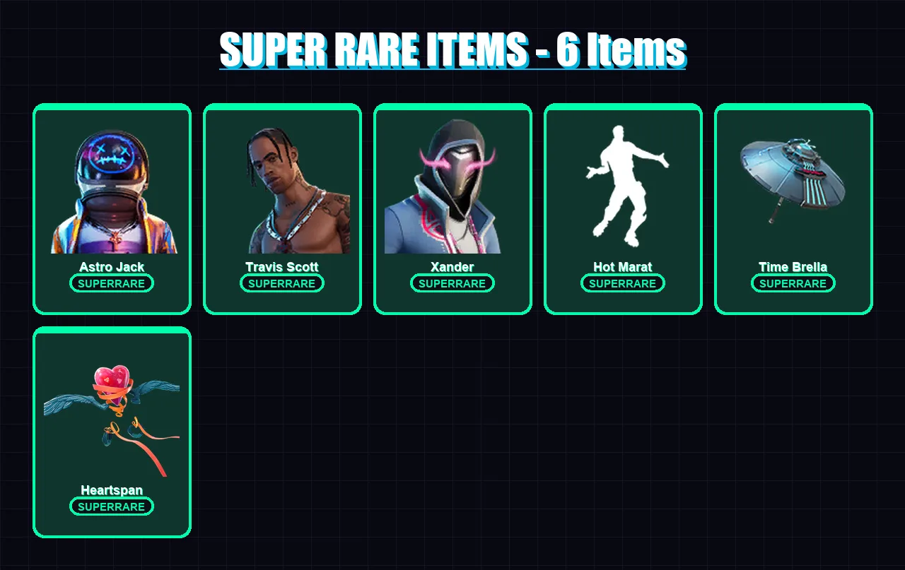 [PC/PSN] | Astro Jack | Travis Scott | Xander | Fade | Menace | 126 skin | 154 pickaxe | 125 emote | 144 glider | Lv2327