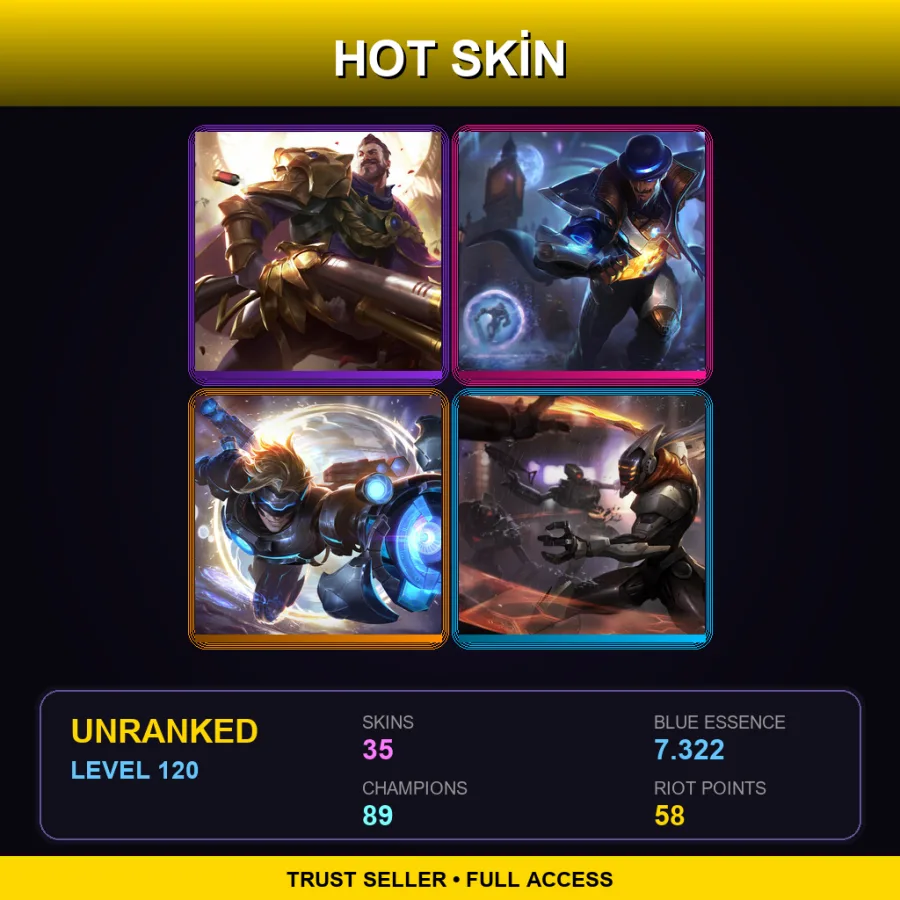 BR | Lv120 | Unranked | 35 Skin | 89 Champ