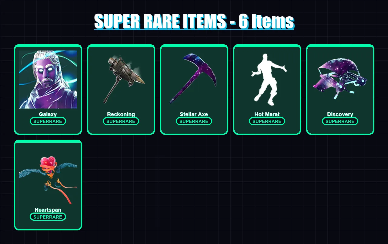 [PC/XBOX/PSN] | Galaxy | Hybrid | Dire | Calamity | Singularity | 38 skin | 31 pickaxe | 43 emote | 33 glider | Lv415