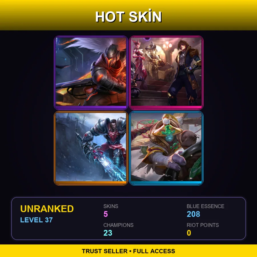 LAN | Lv37 | Unranked | 5 Skin | 23 Champ