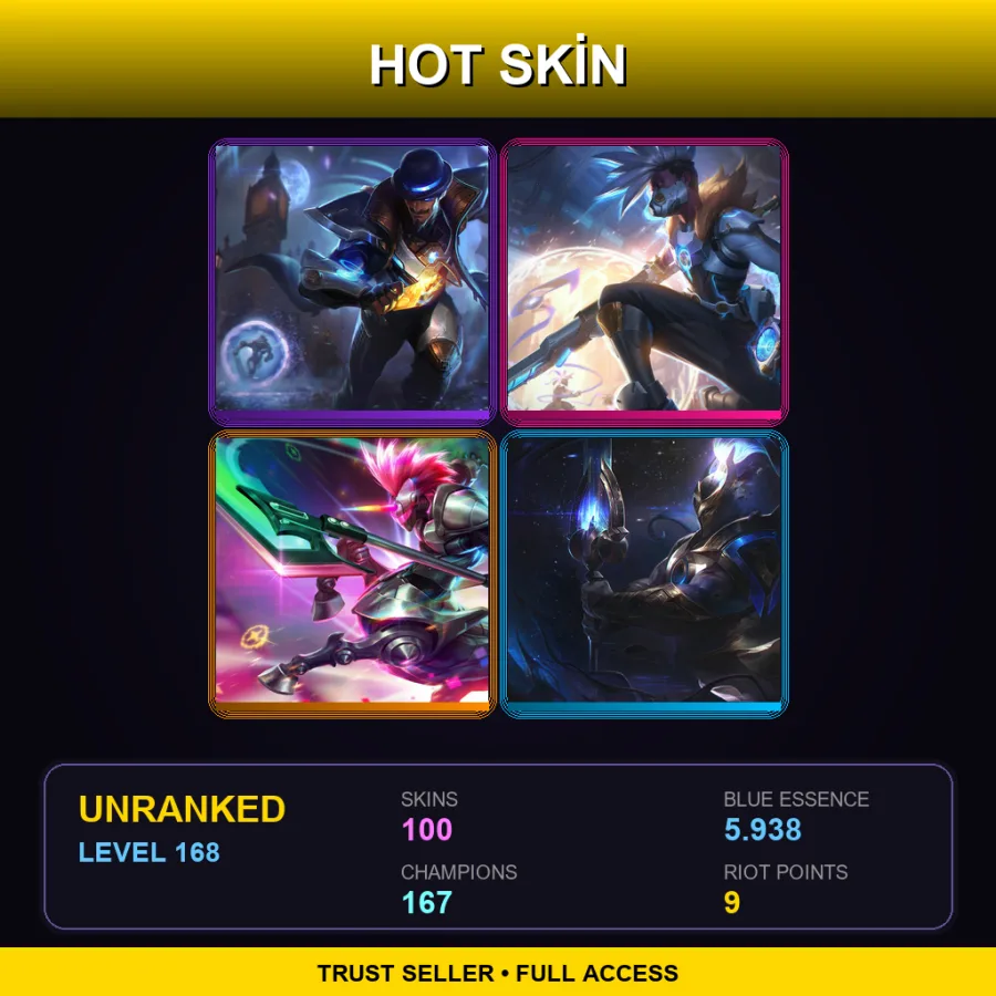 VN | Lv168 | Unranked | 100 Skin | 167 Champ — Infernal Galio