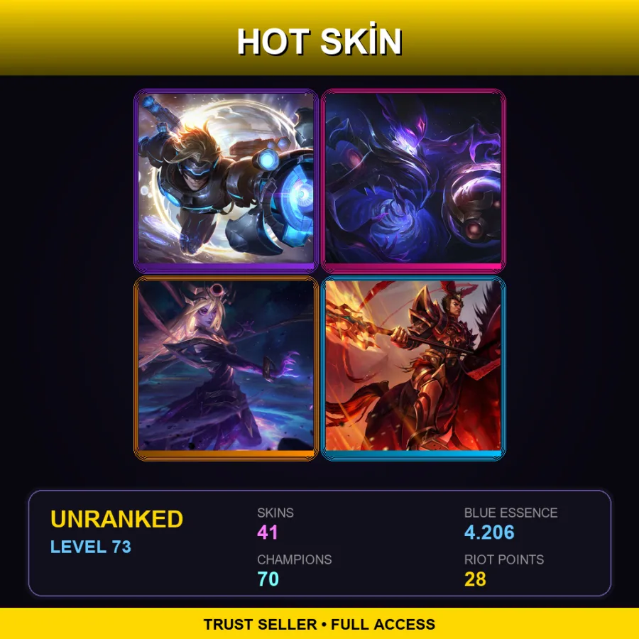 VN | Lv73 | Unranked | 41 Skin | 70 Champ — Freljord Ashe