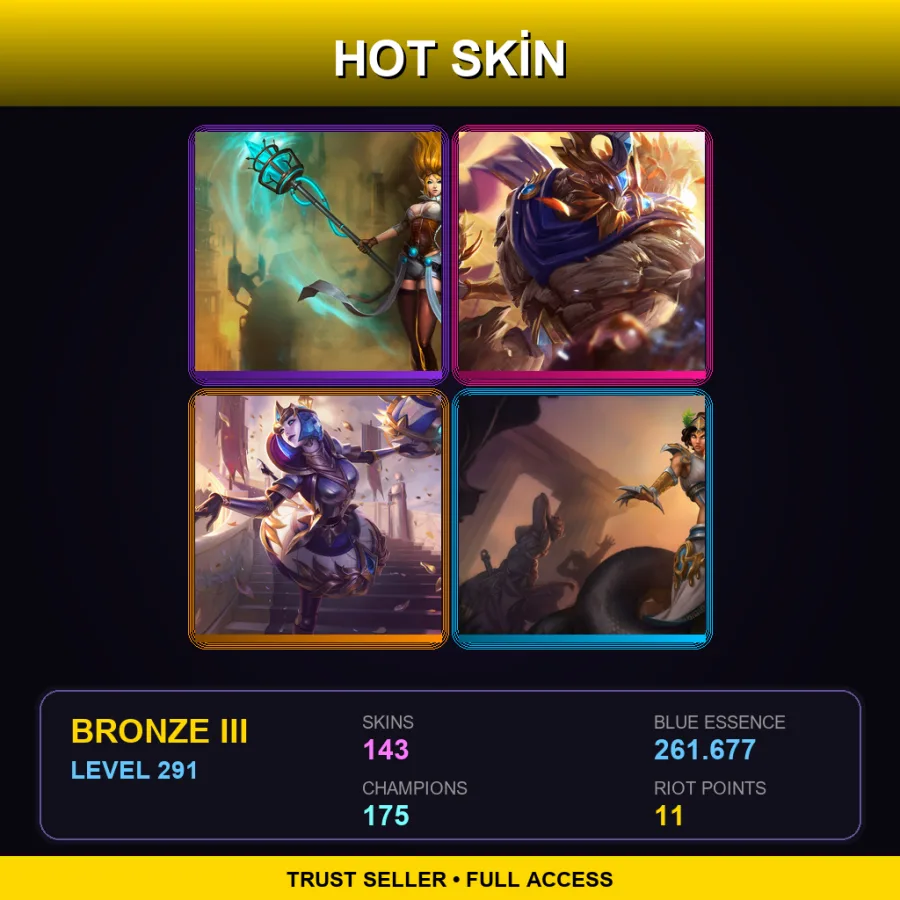 SG | Lv291 | Bronze III | 143 Skin | 175 Champ
