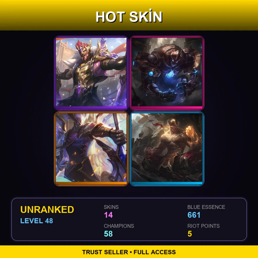 BR | Lv48 | Unranked | 14 Skin | 58 Champ