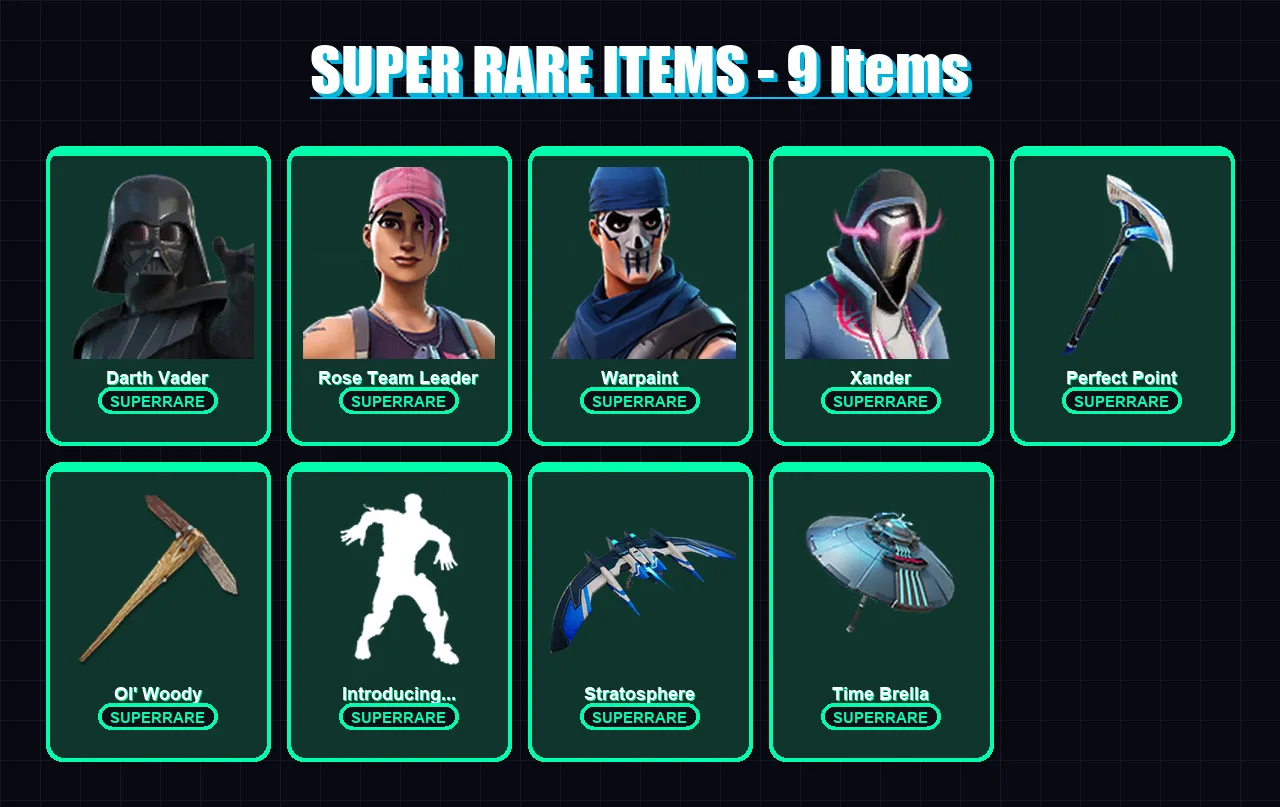 [PS4/PS5/PC] | Darth Vader | Rose Team Leader | Warpaint | Xander | The Foundation | 250 skin | 299 pickaxe | 262 emote | 239 glider | Lv3880 — Fortnite account