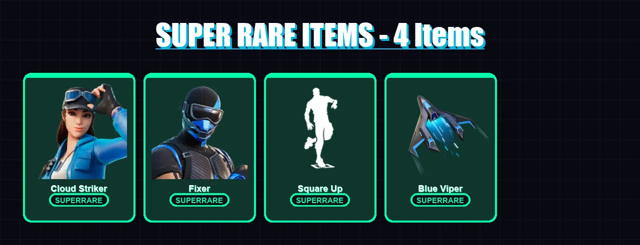 [PS4/PS5/XBOX/PC] | Cloud Striker | Fixer | Slayer Juice WRLD | Dupli-Kate | Toona Fish | 13 skin | 49 pickaxe | 40 emote | 42 glider | Lv498