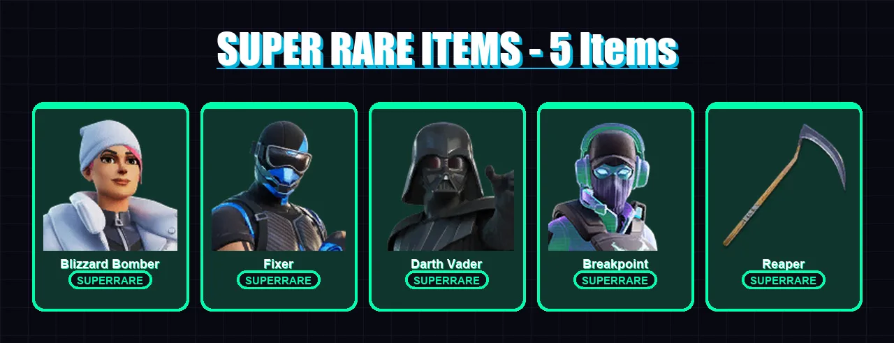 [PS4/PS5/XBOX/PC] | Blizzard Bomber | Fixer | Darth Vader | Breakpoint | Joey | 100 skin | 110 pickaxe | 92 emote | 108 glider | Lv1855