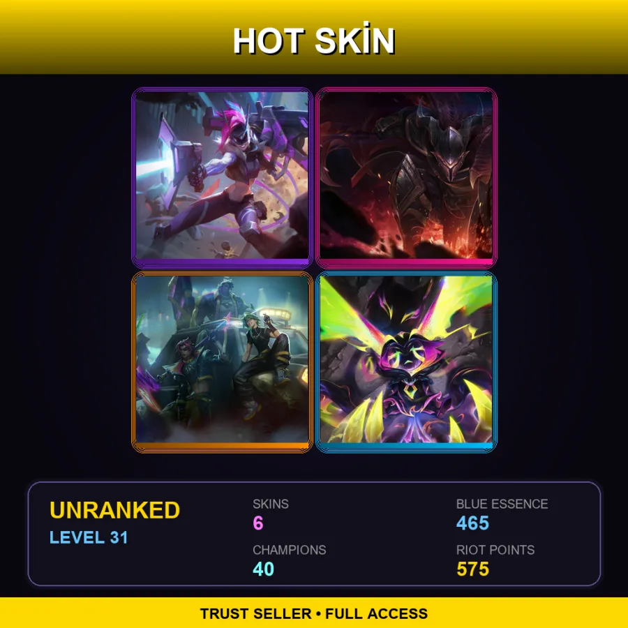 LAS | Lv31 | Unranked | 6 Skin | 40 Champ
