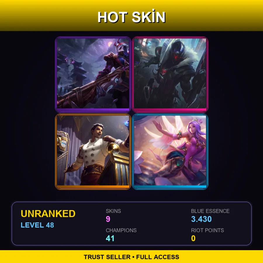 NA | Lv48 | Unranked | 9 Skin | 41 Champ — Sultan Gangplank