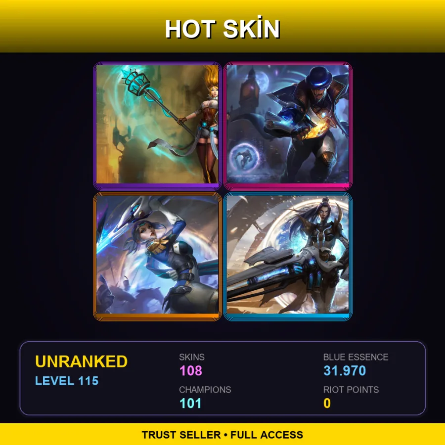 VN | Lv115 | Unranked | 108 Skin | 101 Champ