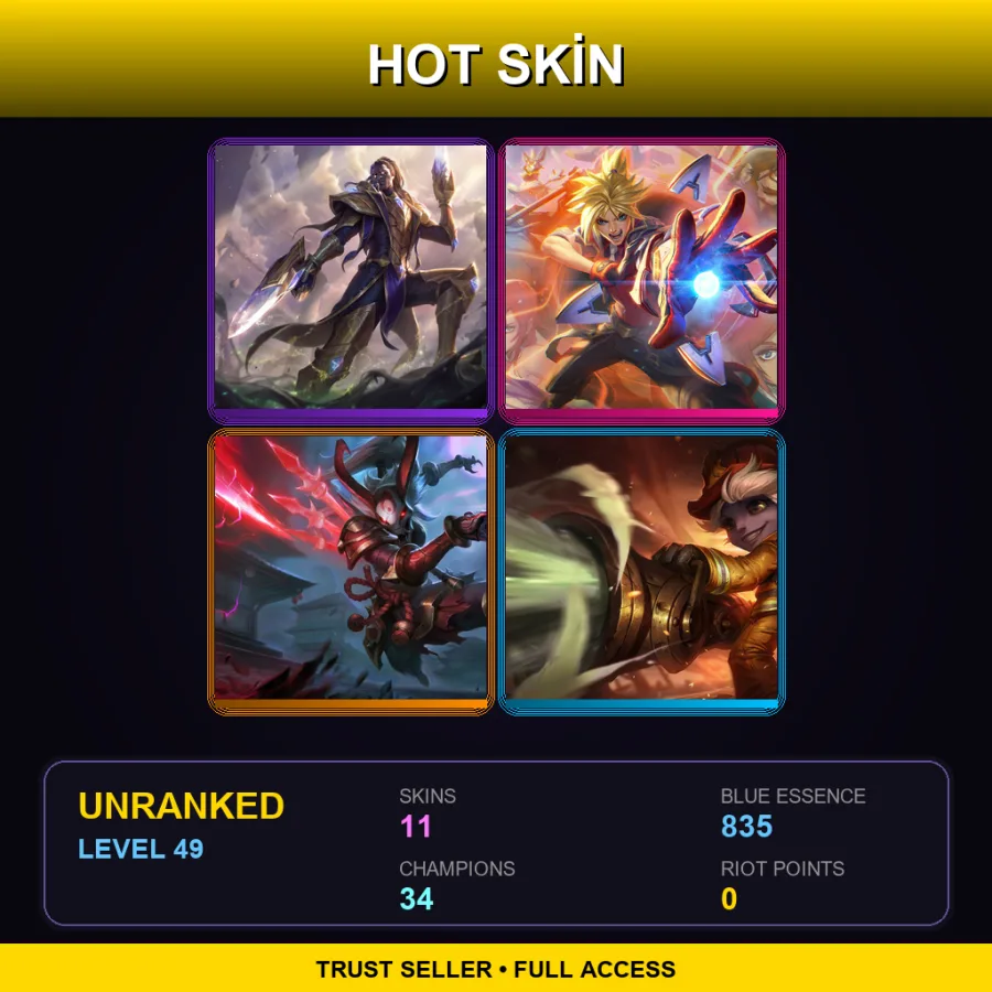 NA | Lv49 | Unranked | 11 Skin | 34 Champ — Battlecast Xerath