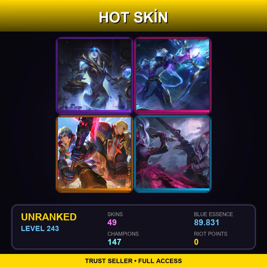 EUNE | Lv243 | Unranked | 49 Skin | 147 Champ — Battle Academia Garen