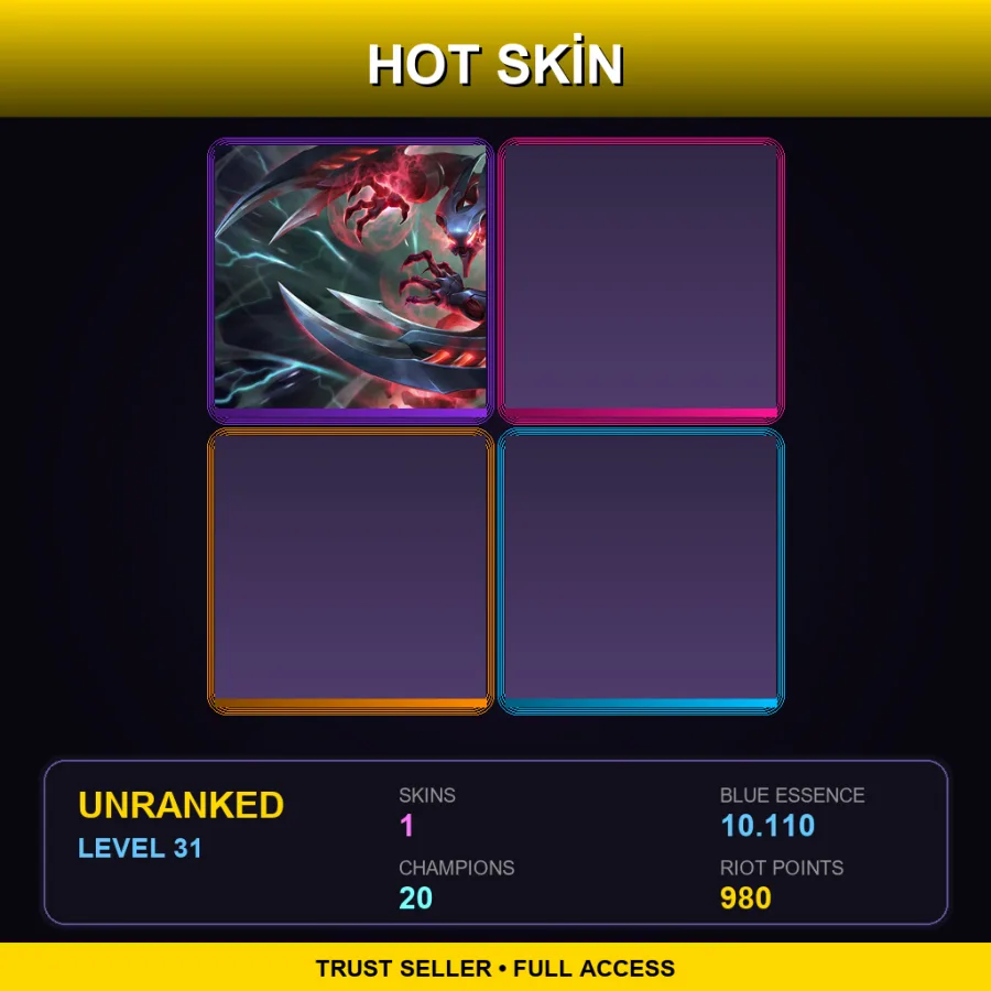 EUW | Lv31 | Unranked | 1 Skin | 20 Champ