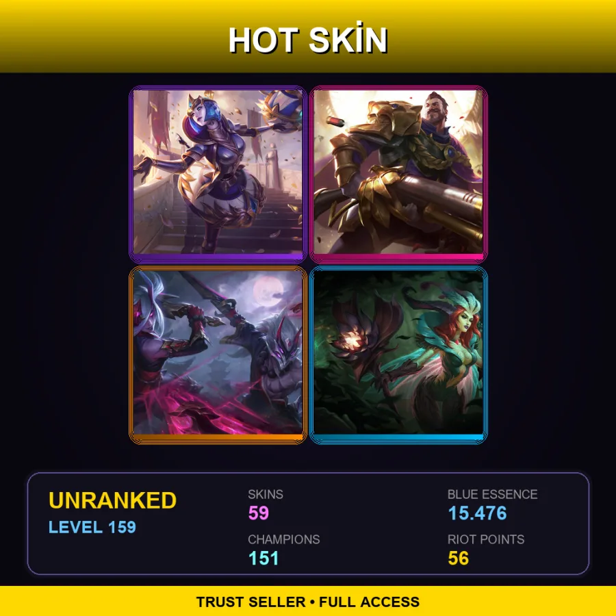 LAN | Lv159 | Unranked | 59 Skin | 151 Champ