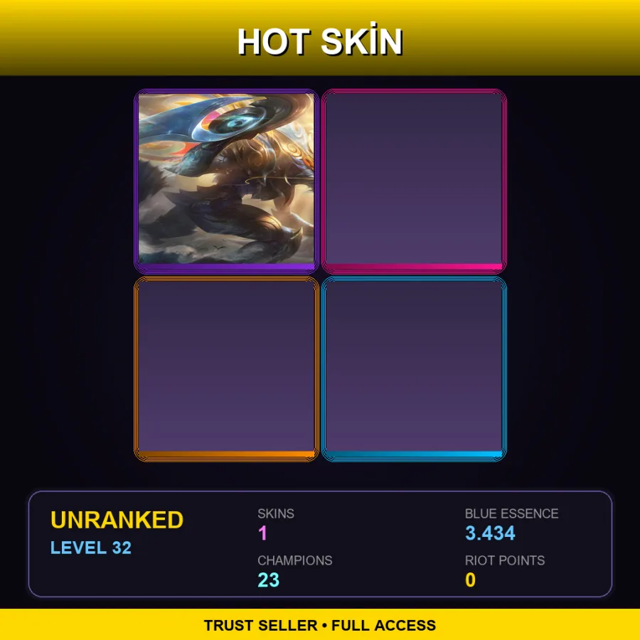 LAS | Lv32 | Unranked | 1 Skin | 23 Champ — LoL account