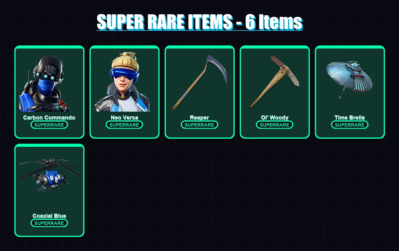 [PS4/PS5/XBOX/PC] | Carbon Commando | Neo Versa | Nezumi | Hybrid | Fade | 96 skin | 159 pickaxe | 129 emote | 150 glider | Lv2382