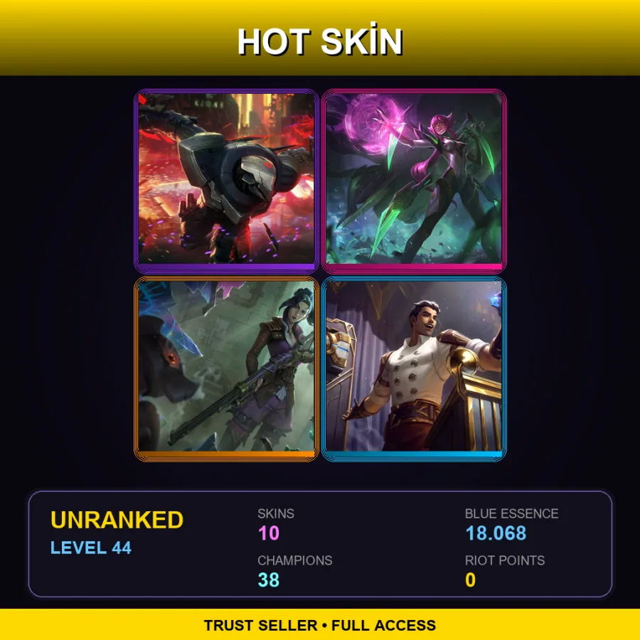 LAS | Lv44 | Unranked | 10 Skin | 38 Champ — Arcane Inventor Jayce