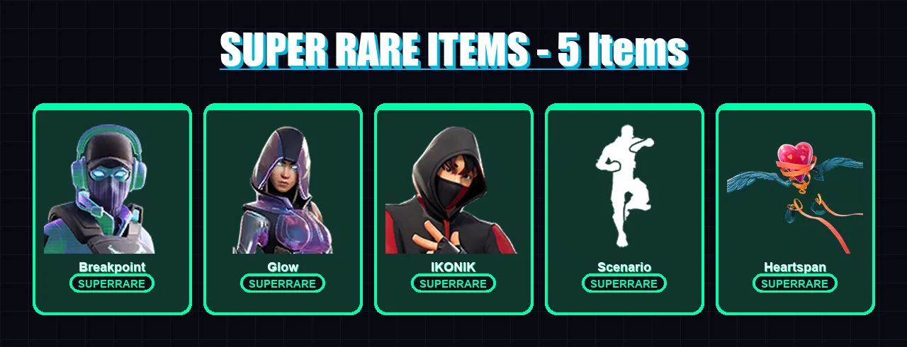 [PC] | Breakpoint | Glow | IKONIK | Rox | Blackheart | 51 skin | 40 pickaxe | 62 emote | 42 glider | Lv518