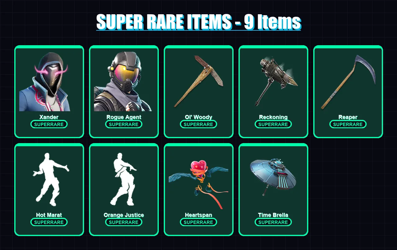 [PC/PSN] | Xander | Rogue Agent | Valor | A.I.M. | Hades | 293 skin | 345 pickaxe | 282 emote | 239 glider | Lv5825