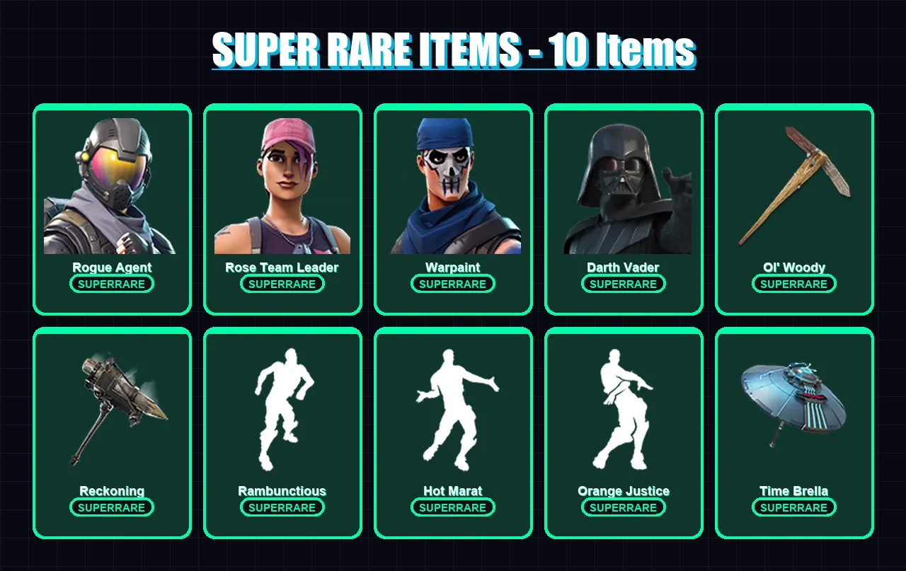 [PC/XBOX/PSN] | Rogue Agent | Rose Team Leader | Warpaint | Darth Vader | Drift | 100 skin | 99 pickaxe | 137 emote | 94 glider | Lv1353