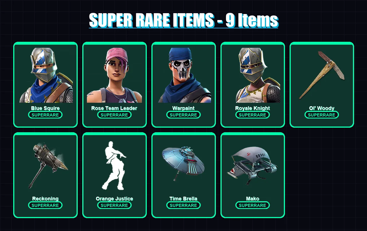 [PC/PSN] | Blue Squire | Rose Team Leader | Warpaint | Royale Knight | Zenith | 69 skin | 80 pickaxe | 71 emote | 76 glider | Lv977