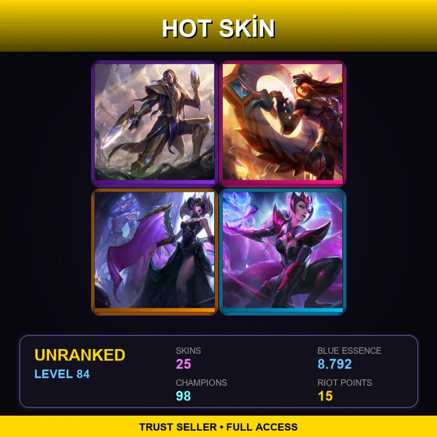 TR | Lv84 | Unranked | 25 Skin | 98 Champ