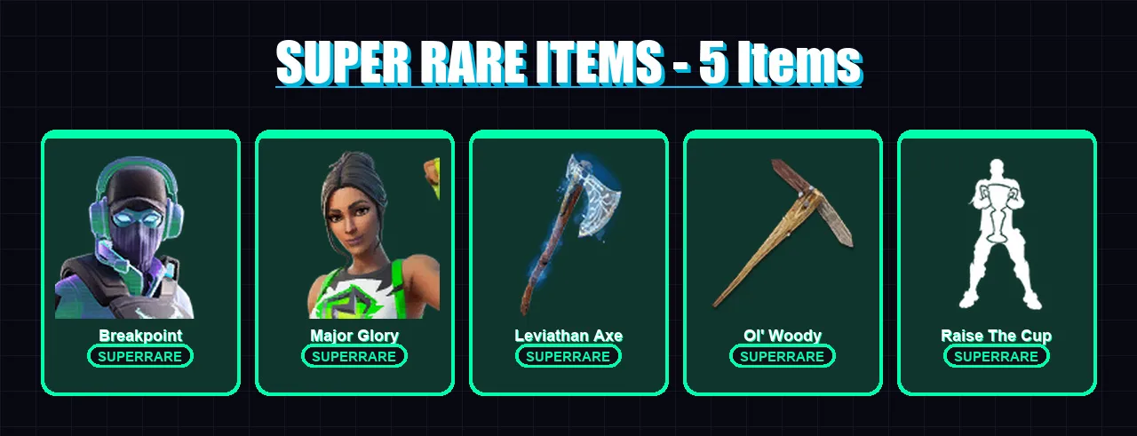 [PC/XBOX] | Breakpoint | Major Glory | Menace | Spire Assassin | Kymera | 119 skin | 132 pickaxe | 83 emote | 95 glider | Lv1457
