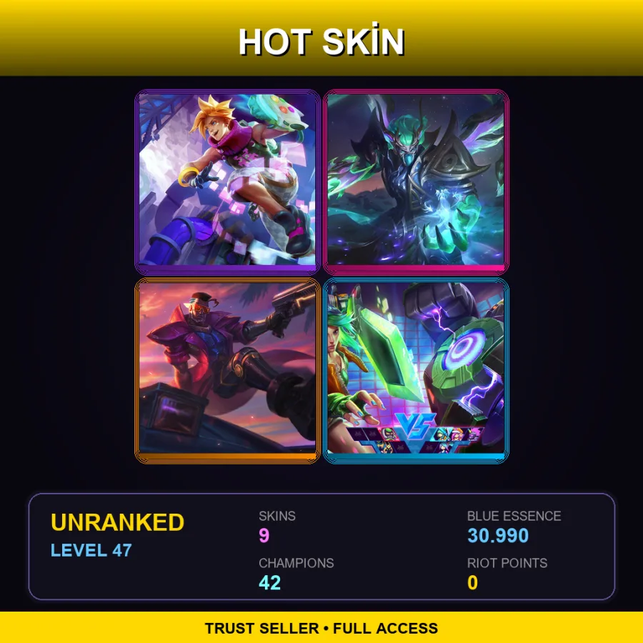 LAN | Lv47 | Unranked | 9 Skin | 42 Champ