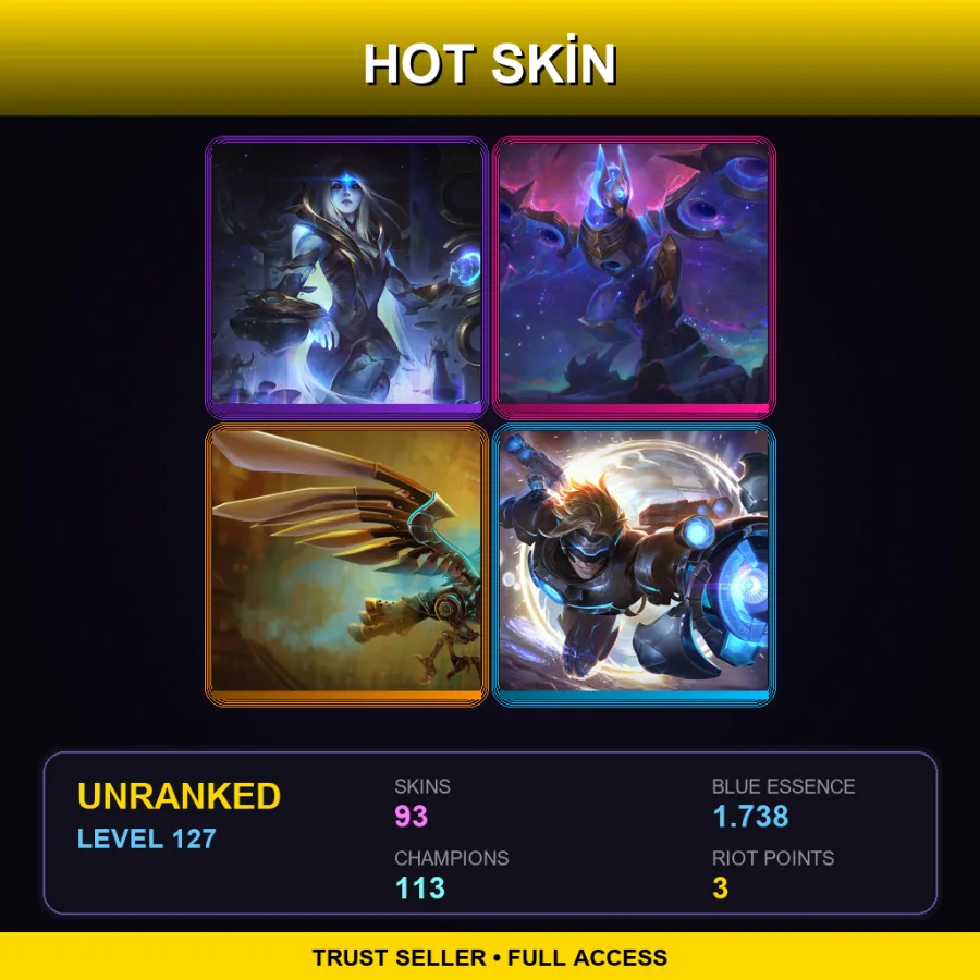TW | Lv127 | Unranked | 93 Skin | 113 Champ