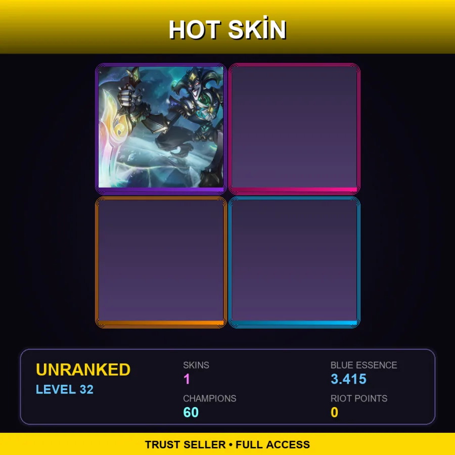 NA | Lv32 | Unranked | 1 Skin | 60 Champ