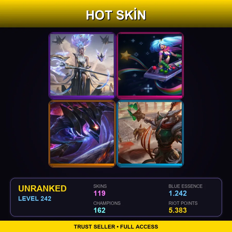 BR | Lv242 | Unranked | 119 Skin | 162 Champ