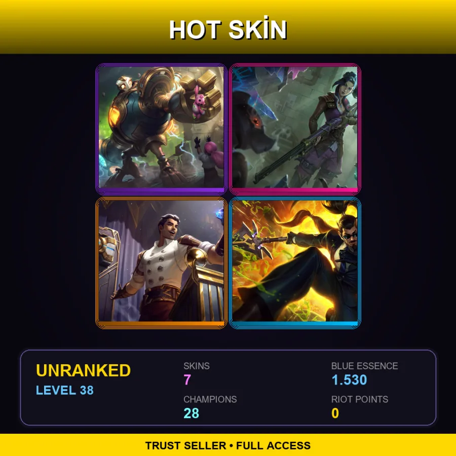 LAS | Lv38 | Unranked | 7 Skin | 28 Champ