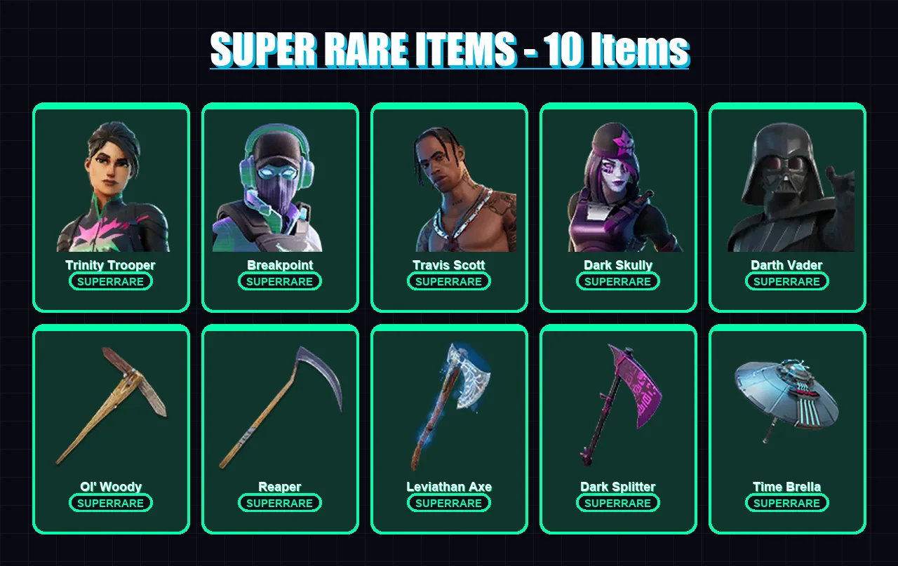 [PC/PSN] | Trinity Trooper | Breakpoint | Travis Scott | Dark Skully | Darth Vader | 315 skin | 276 pickaxe | 252 emote | 203 glider | Lv4369 — Fortnite account