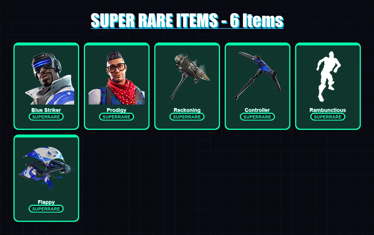 [PS4/PS5/XBOX/PC] | Blue Striker | Prodigy | Drift | Calamity | Zenith | 22 skin | 21 pickaxe | 30 emote | 25 glider | Lv315