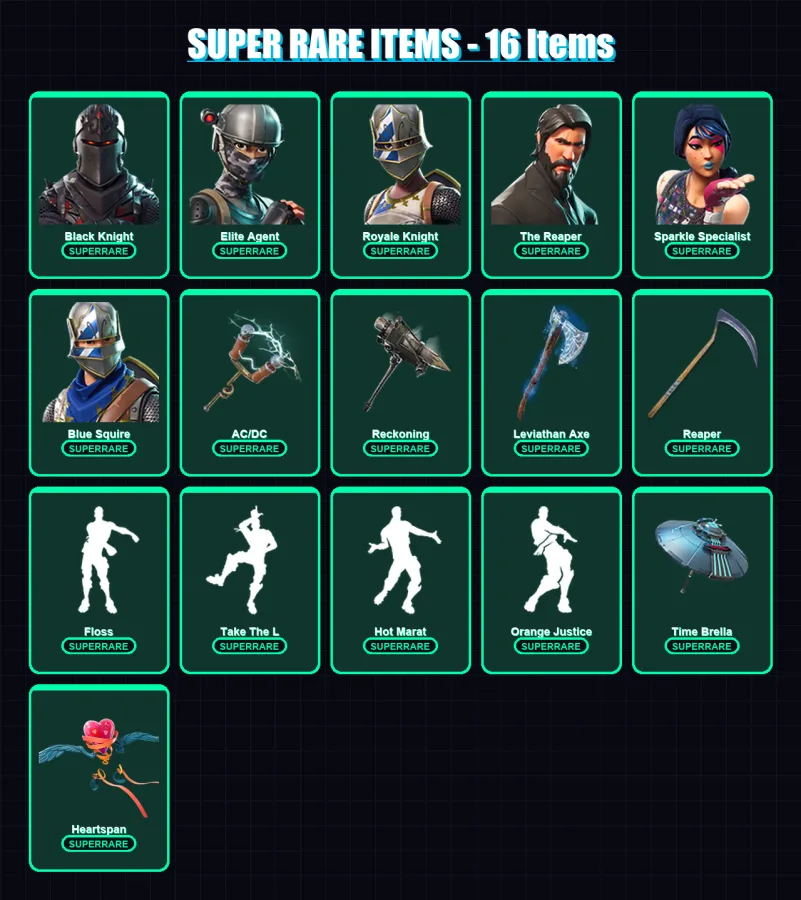 [PC/XBOX] | Black Knight | Elite Agent | Royale Knight | The Reaper | Sparkle Specialist | 137 skin | 115 pickaxe | 111 emote | 96 glider | Lv1921 — Fortnite account