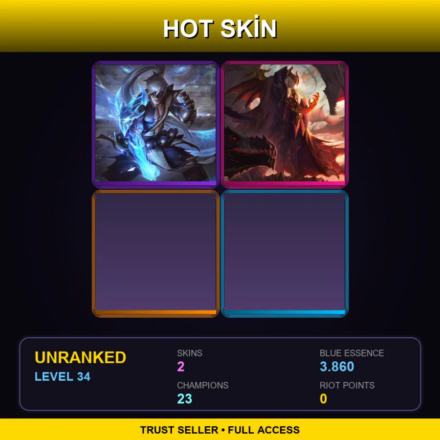 TR | Lv34 | Unranked | 2 Skin | 23 Champ