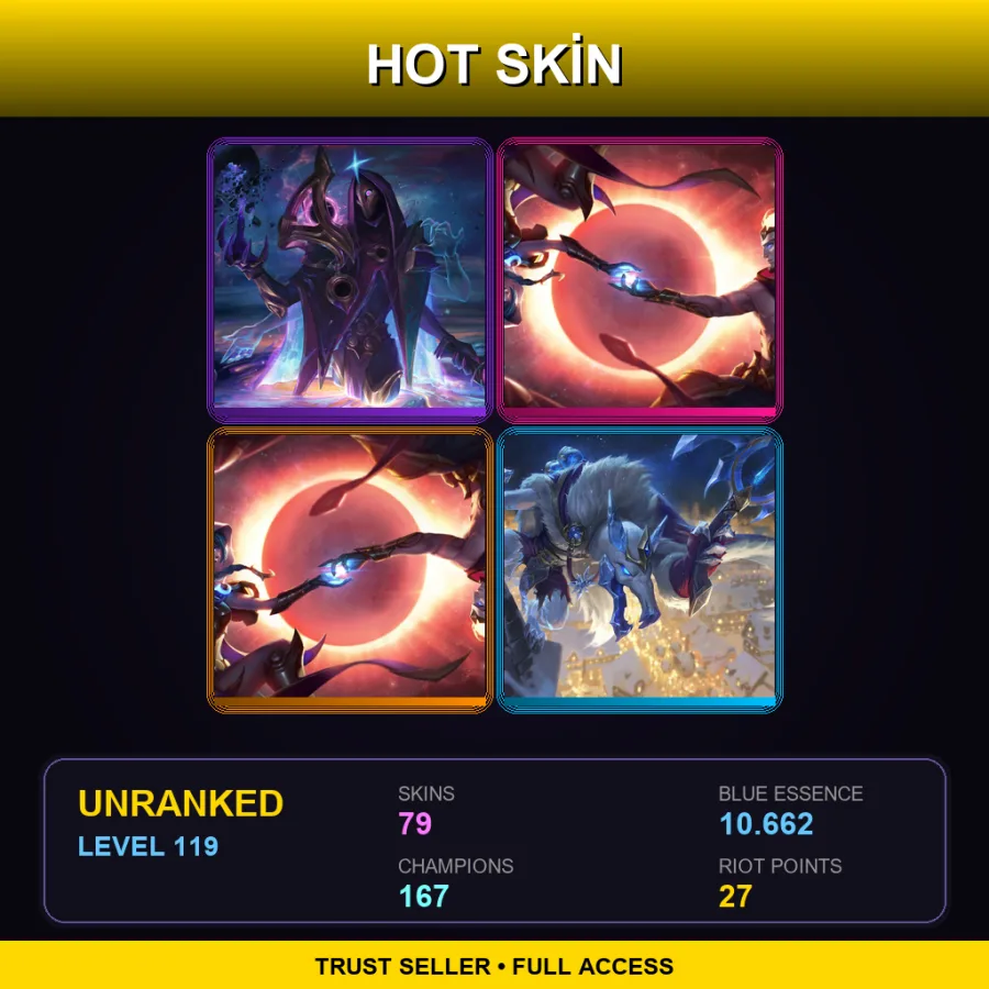 SG | Lv119 | Unranked | 79 Skin | 167 Champ — Shadowfire Kindred