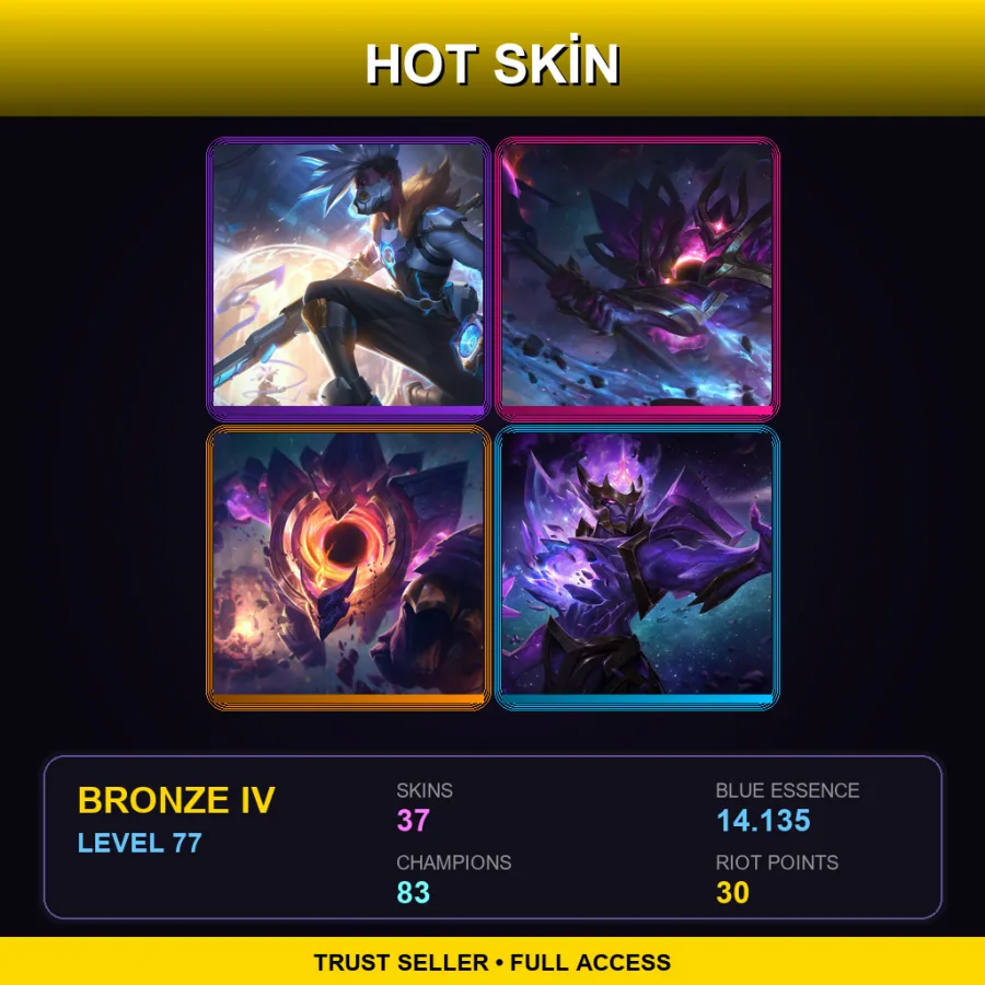 TR | Lv77 | Bronze IV | 37 Skin | 83 Champ