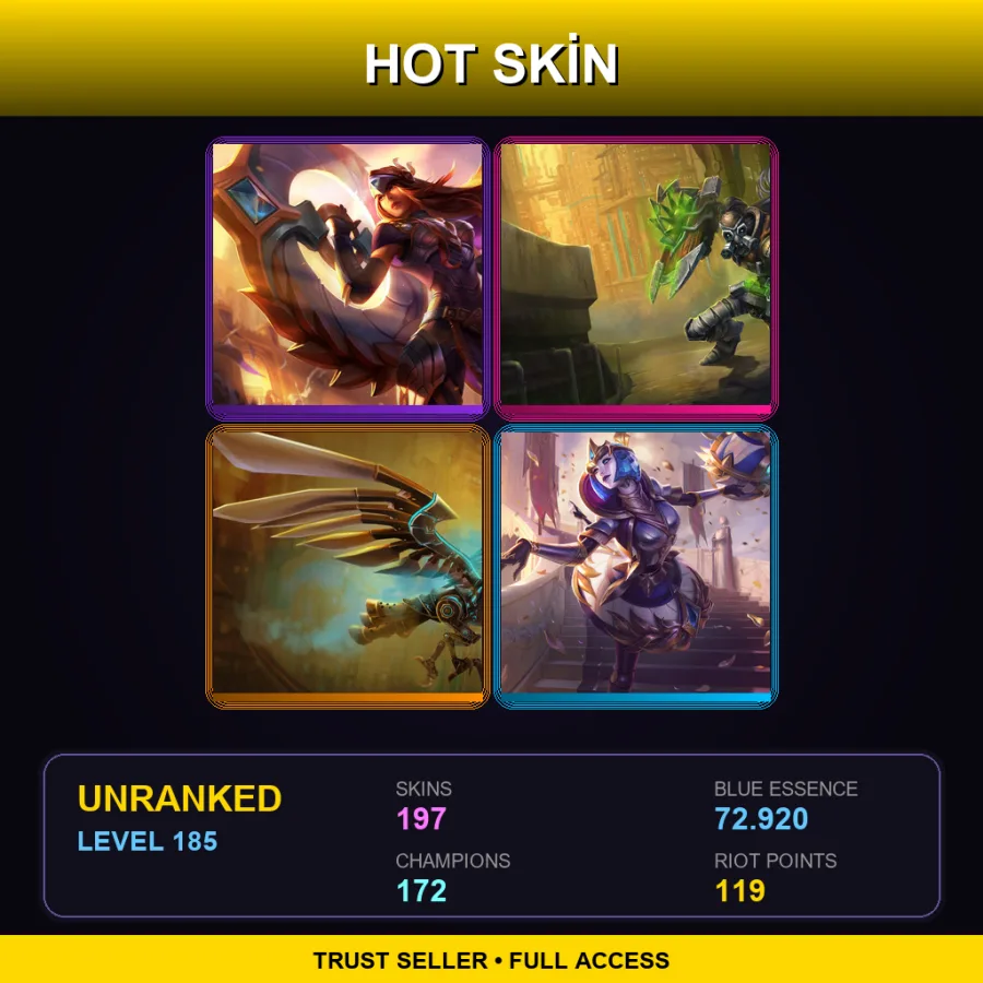 VN | Lv185 | Unranked | 197 Skin | 172 Champ