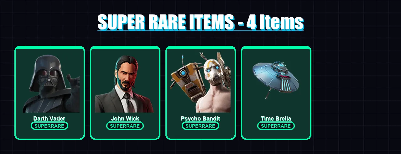 [PC/XBOX/PSN] | Darth Vader | John Wick | Psycho Bandit | Snap | Valeria | 183 skin | 277 pickaxe | 153 emote | 172 glider | Lv5424
