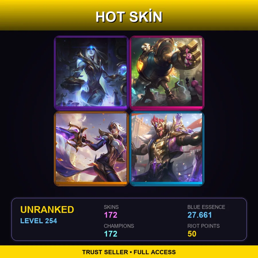 EUNE | Lv254 | Unranked | 172 Skin | 172 Champ with Darius