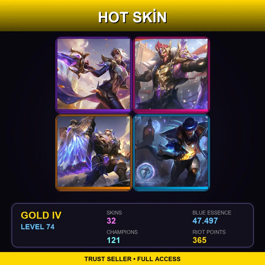 VN | Lv74 | Gold IV | 32 Skin | 121 Champ