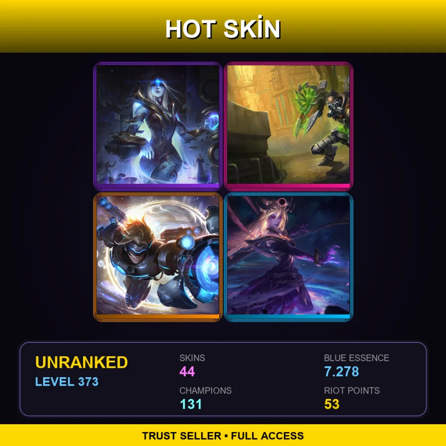 EUNE | Lv373 | Unranked | 44 Skin | 131 Champ — Redeemed Riven