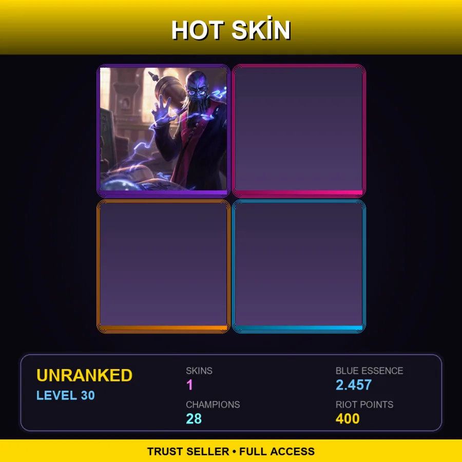 NA | Professor Ryze | 1 Skin | 28 Champ | Lv30