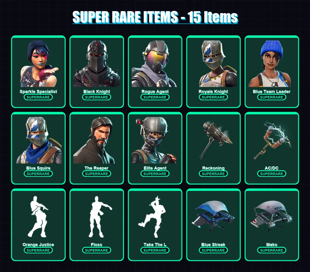 [PS4/PS5/XBOX/PC] | Sparkle Specialist | Black Knight | Rogue Agent | 47 skin | Lv501