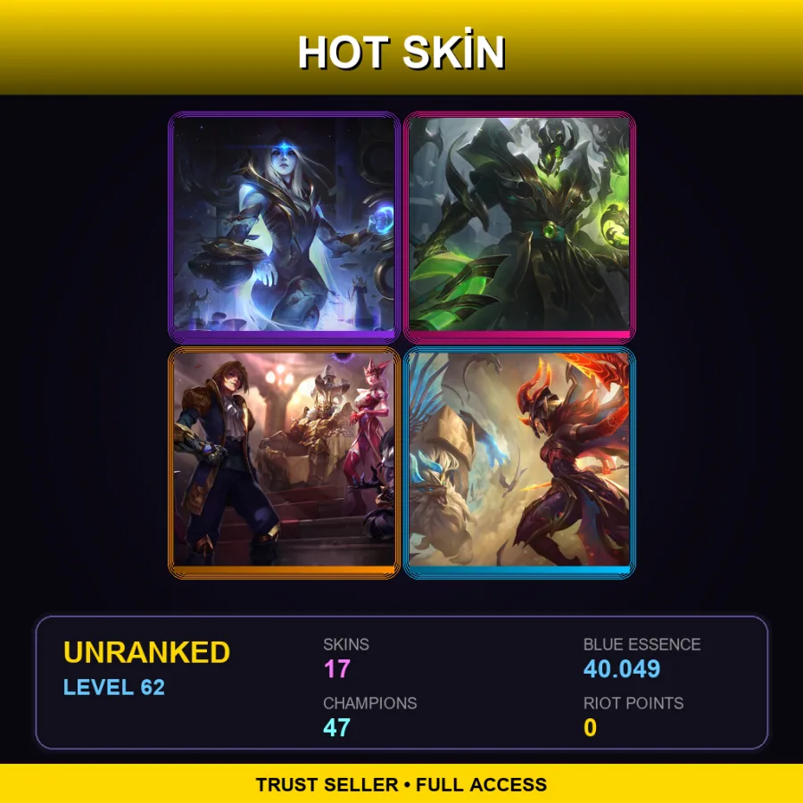 LAN | Lv62 | Unranked | 17 Skin | 47 Champ — Celestine Soraka