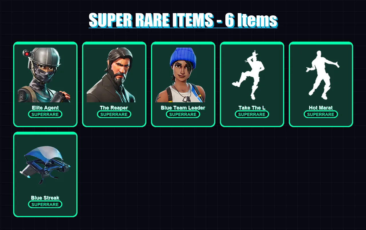 [PC/XBOX/PSN] | Elite Agent | The Reaper | Blue Team Leader | Dark Voyager | Rust Lord | 8 skin | 4 pickaxe | 8 emote | 9 glider | Lv125
