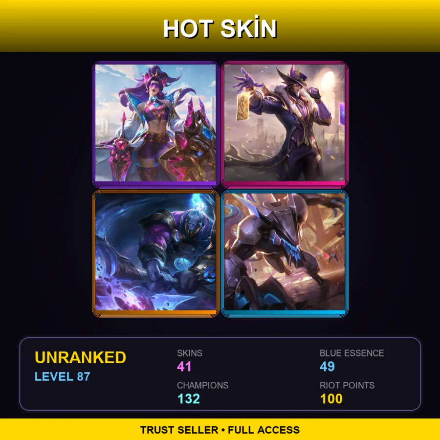 LAS | Lv87 | Unranked | 41 Skin | 132 Champ — Battle Queen Miss Fortune