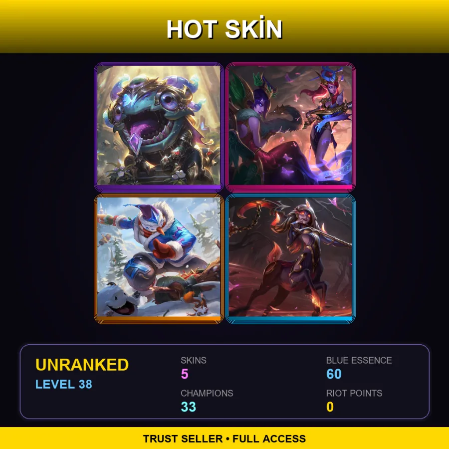LAS | Lv38 | Unranked | 5 Skin | 33 Champ — Nightbringer Lillia
